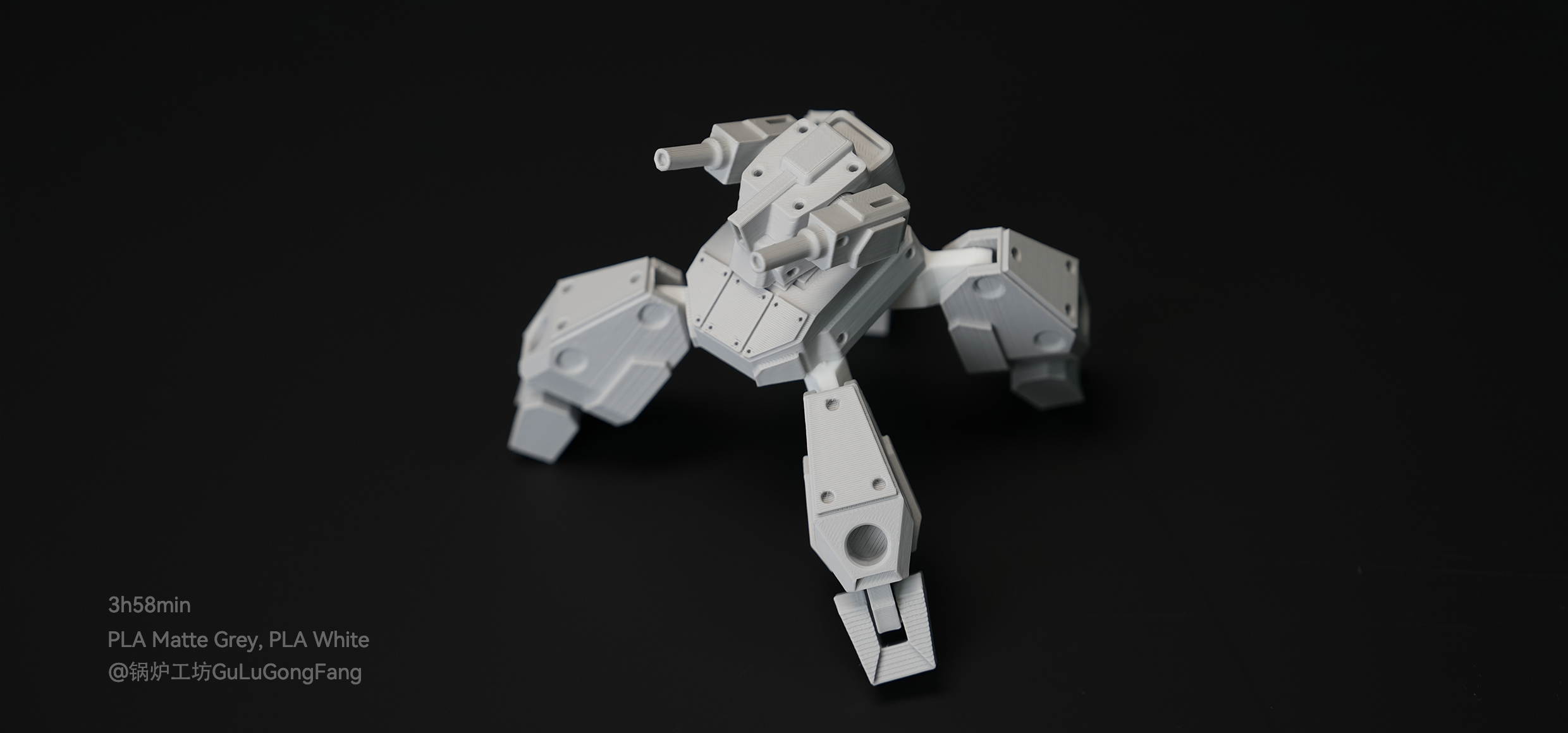 A 3D Printed Tank in PLA Matte Grey printed by Flashforge adventurer 5m 3d printer