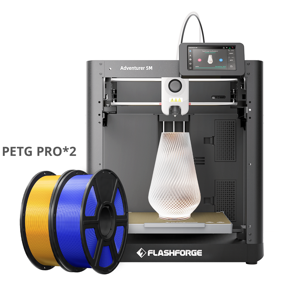 Flashforge adventurer 5m with 2 roll petg pro filaments