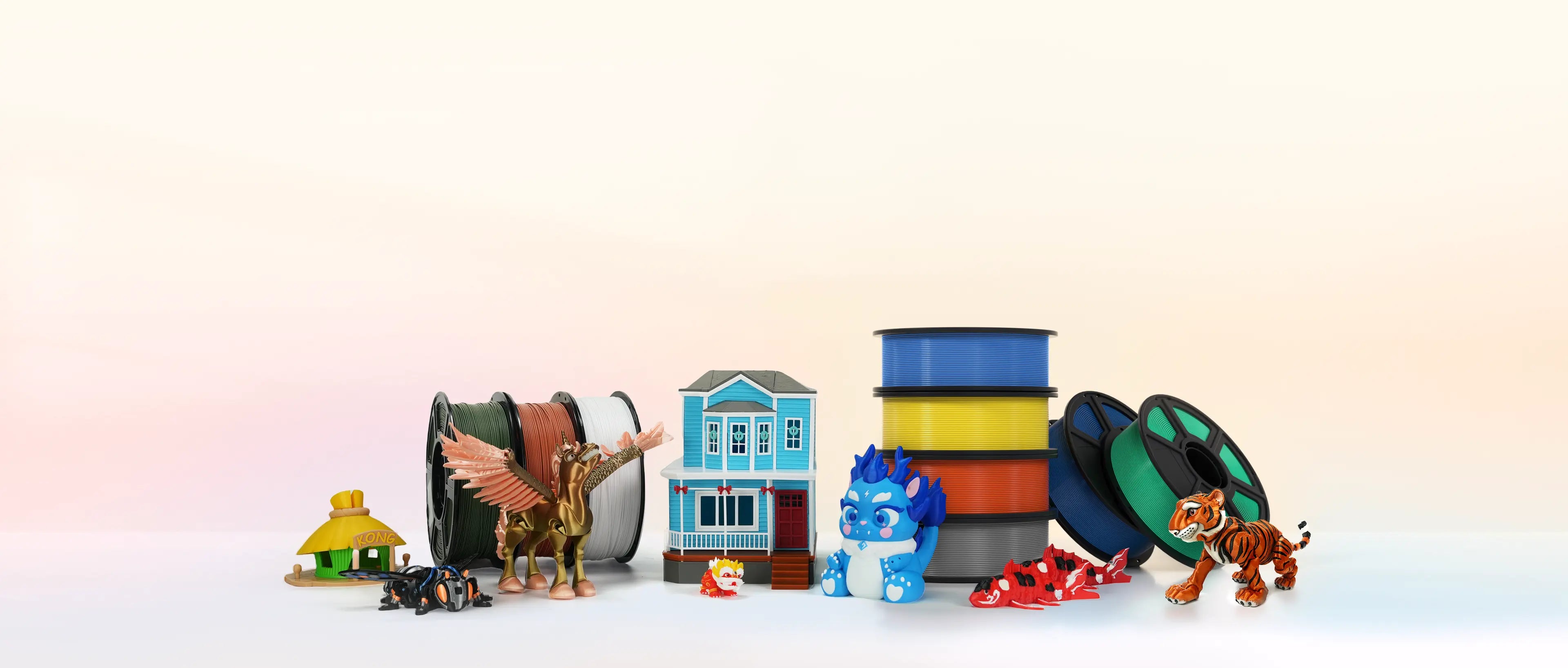 multicolor printing models and filaments