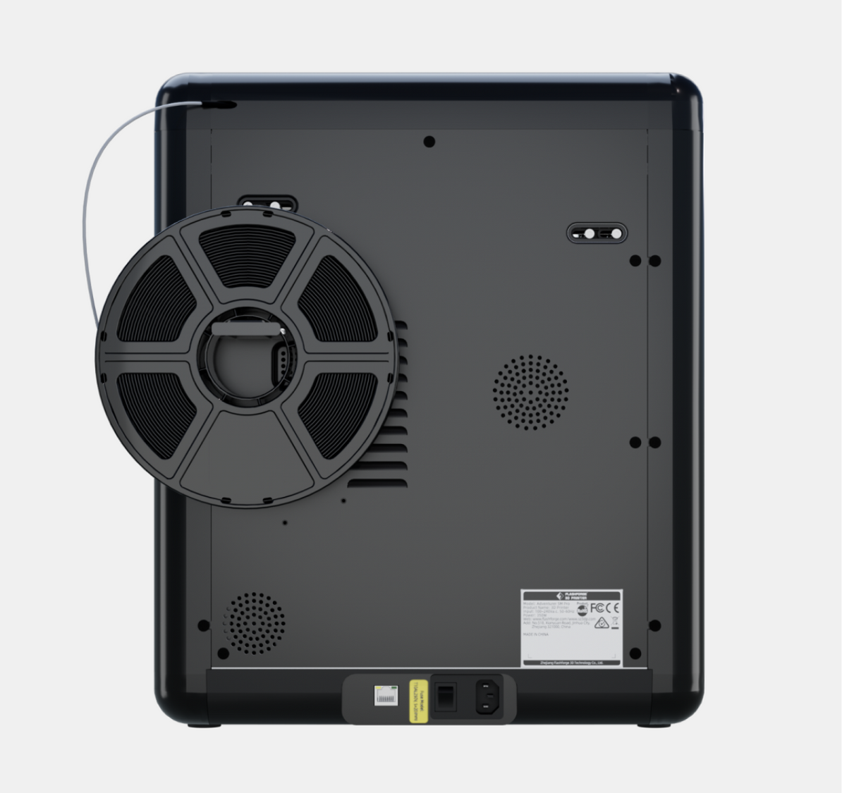 Back of Flashforge Adventurer 5M Pro 3D Printer