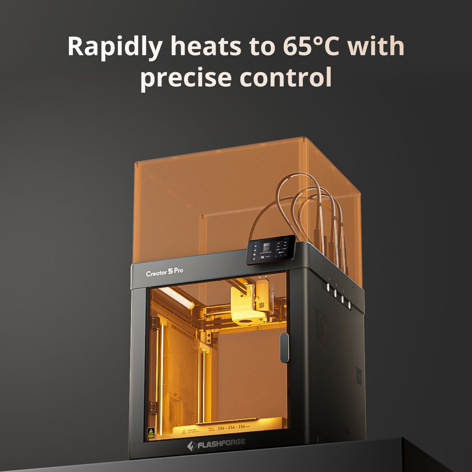 Flashforge Creator 5 Pro 4-Toolheads Enclosed Multi-Color 3D Printer | 500% Faster, Zero Purge Waste