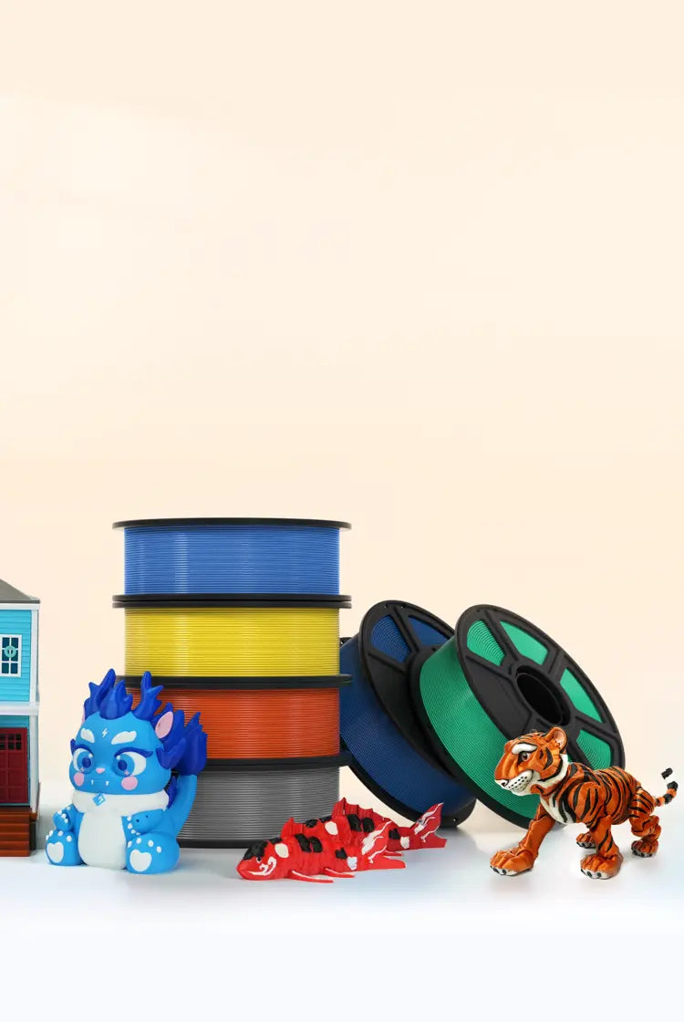 multicolor printing models and filaments