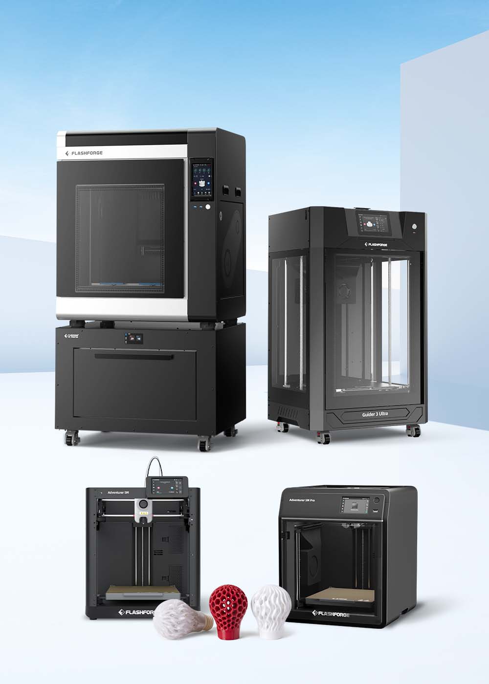 Flashforge 3d printer lineup