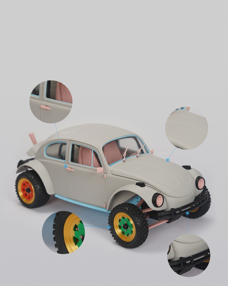 An Exquisite Car Model Printed by Adventurer 5M Pro