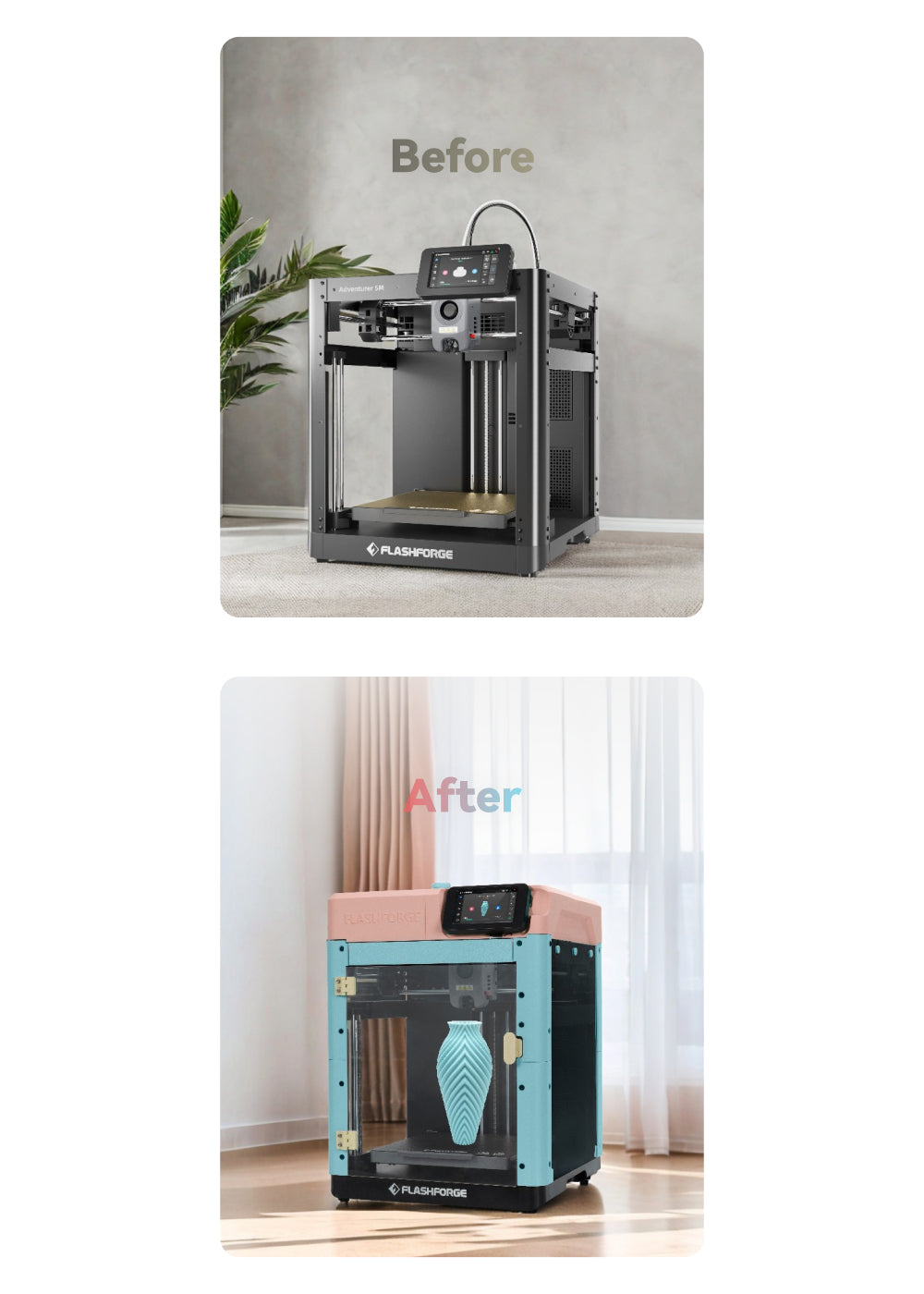 comparison between ad5m and ad5m enclosure