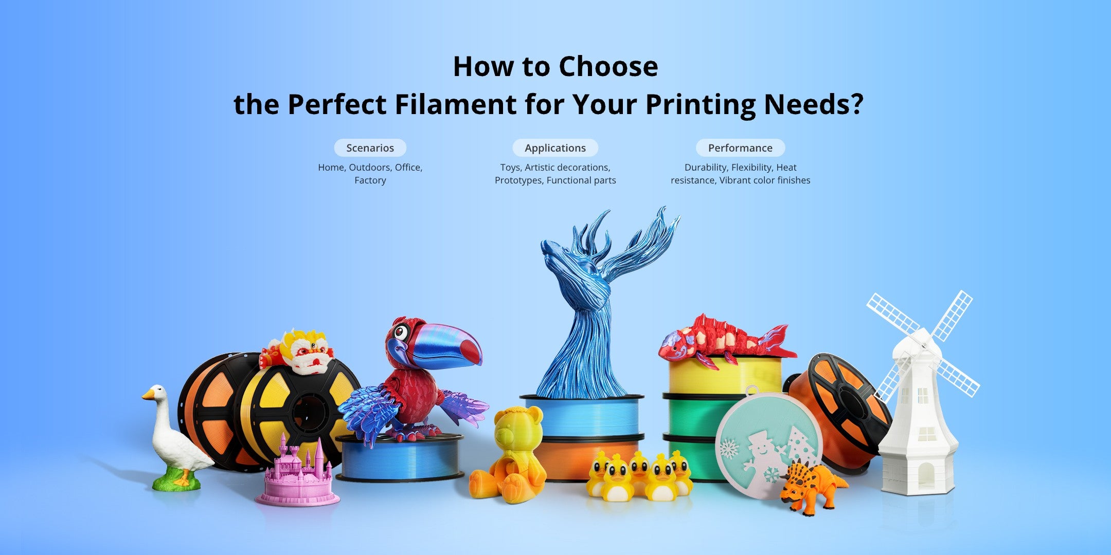 how to choose the perfect filament in variety filaments