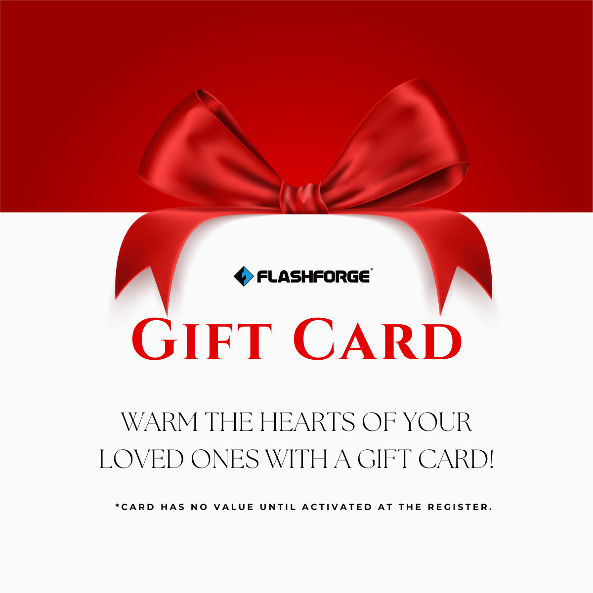 Flashforge Gift Card of official website