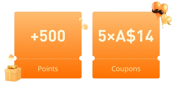 500 Points and 5 x $10 Coupons